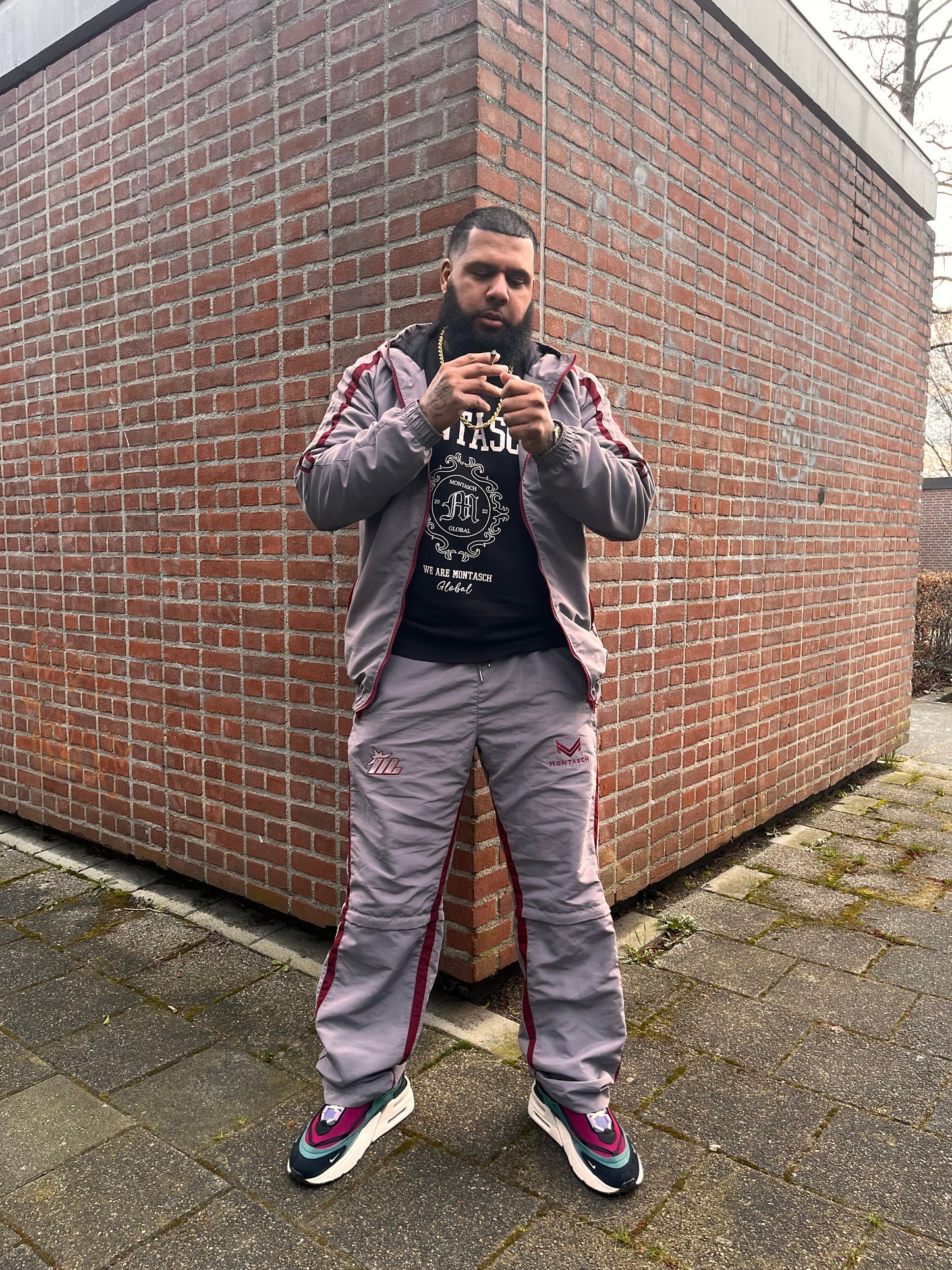 TRACKY JACKET| GREY/RED |